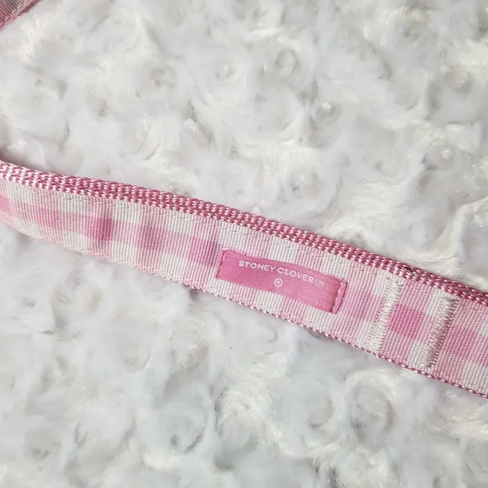 Stoney Clover Lane x Target light pink and white plaid 5' dog leash